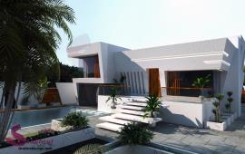 طراحی دکوراسیون منزل، نما و فضای سبز برای ویلایی در نوشهر